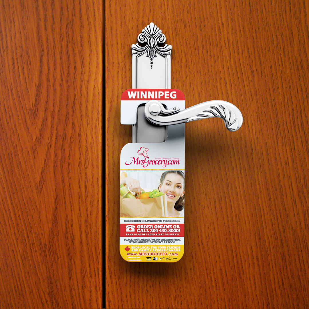 MrsGrocery.com Door Hangers